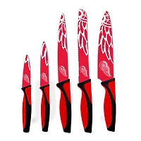 SET DE COUTEAUX DE CUISINE 5 PIÈCES SOUS LICENCE OFFICIELLE LNH DETROIT RED WINGS