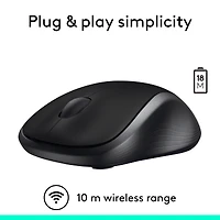 Logitech Full-size Wireless Ambidextrous Mouse with USB Receiver Silver