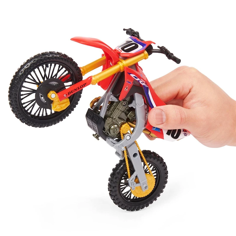 Supercross, Authentic Justin Brayton 1:10 Scale Collector Die-Cast Motorcycle Replica with Display Stand