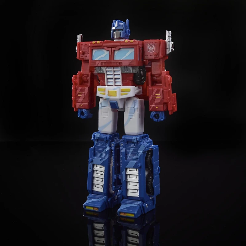 Transformers Toys Generations War for Cybertron 35th Anniversary Special Edition WFC-S65 Classic Animation Optimus Prime - Cel Shaded Deco