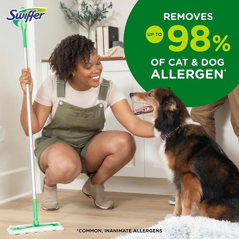 Swiffer Sweeper Pet Heavy Duty Dry Multi-Surface Cloth Refills for Floor Sweeping and Cleaning, Febreze Freshness, 20CT