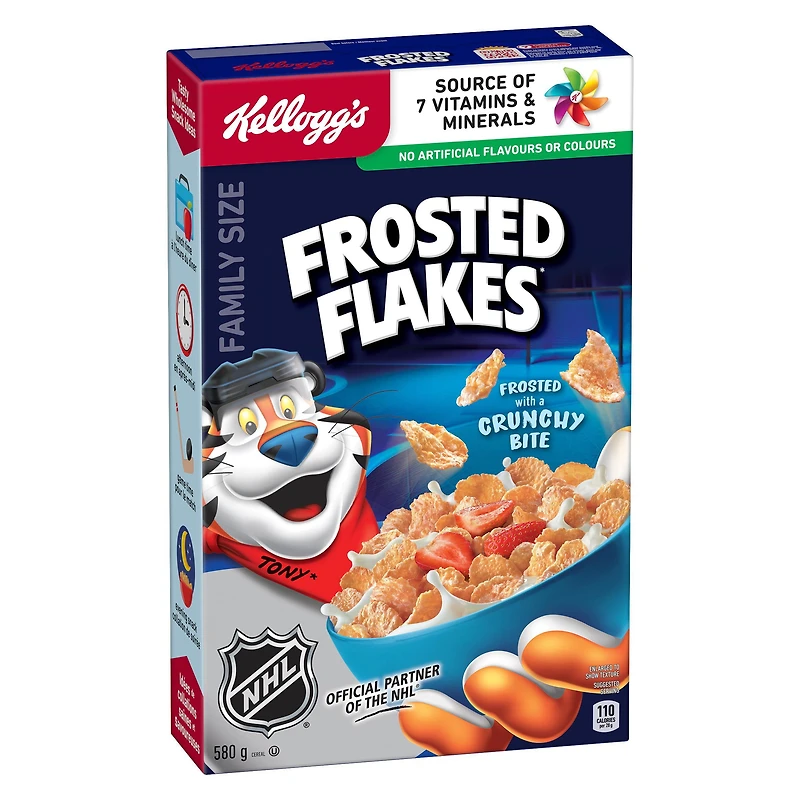 Kellogg's Frosted Flakes Cereal, Family Size, 580 g