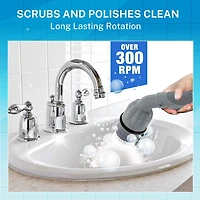 Bell + Howell Scrubtastic Express Dark Grey Rechargeable Handheld Power Scrubber – Cordless Bathroom Cleaner