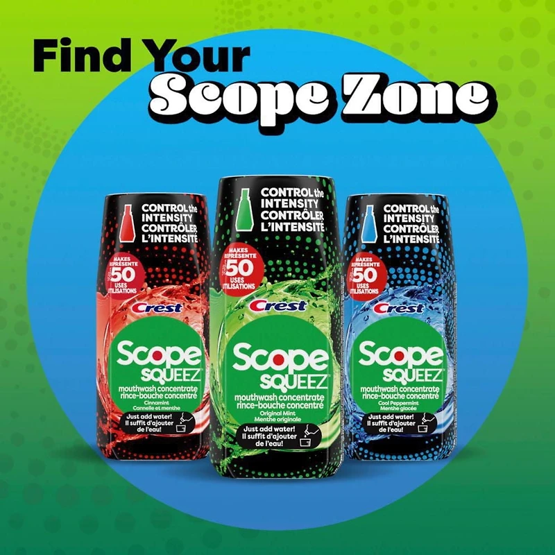 Rince-bouche concentré Scope Squeez, Menthe originale