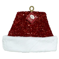 Holiday Time Red Sequin Santa Hat, 17"