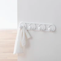 Neatfreak Crochet Mural Robuste en Plastique à 4 Crochets, Blanc, 1 Pièce