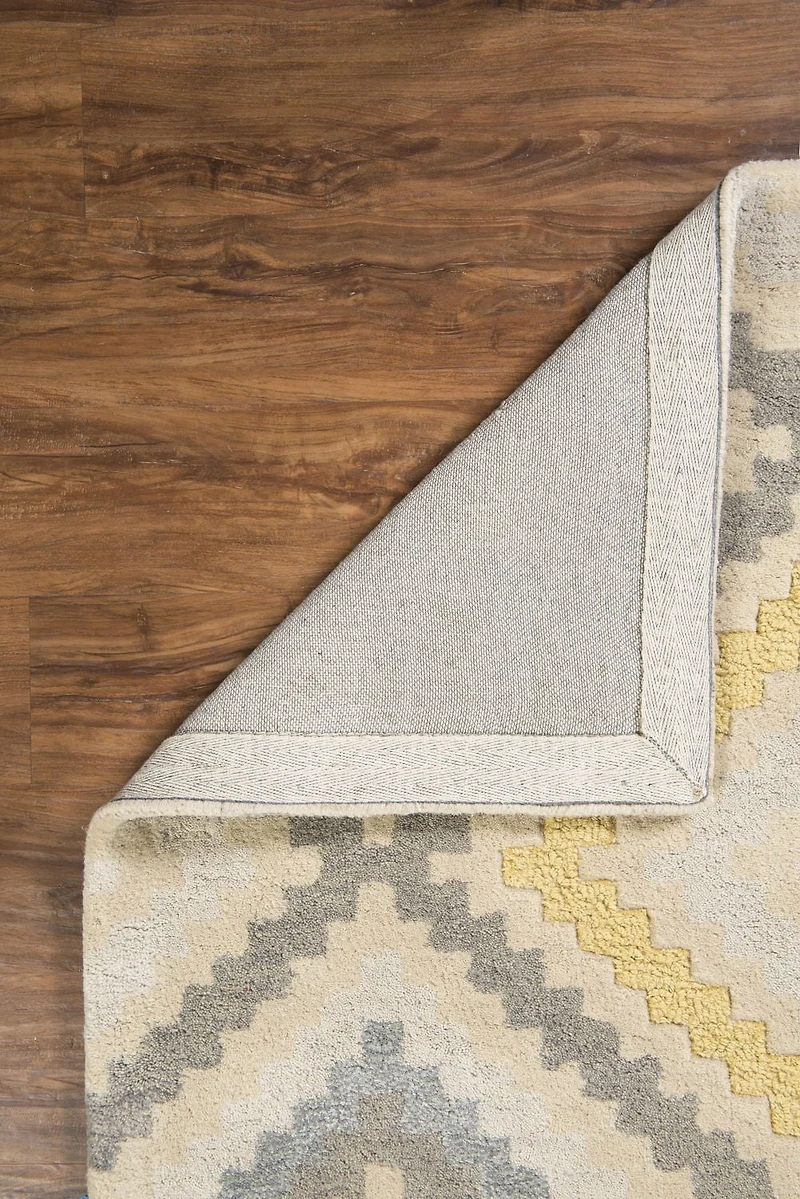 Aspire Wool Stitch Natural & Grey 5' x 8' Area Rug