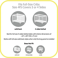 BreathableBaby Breathable Mesh Liner for Full-Size Cribs, Classic 3mm Mesh, Safari Fun Too (Size 4FS Covers 3 or 4 Sides)