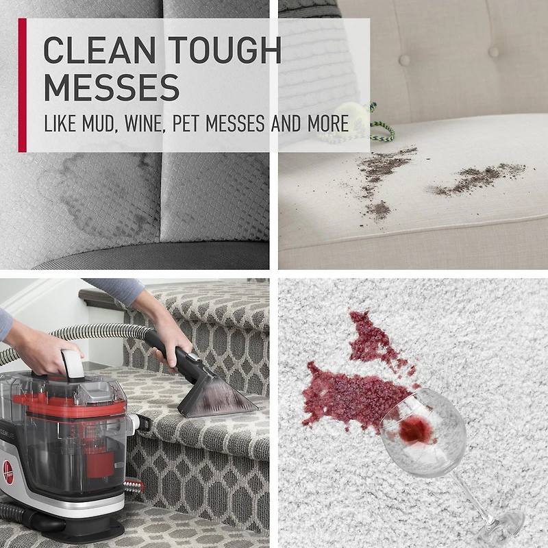 Hoover Appareil de nettoyage CleanSlate pour les dégâts d’animaux sur les moquettes et les tissus d’ameublement