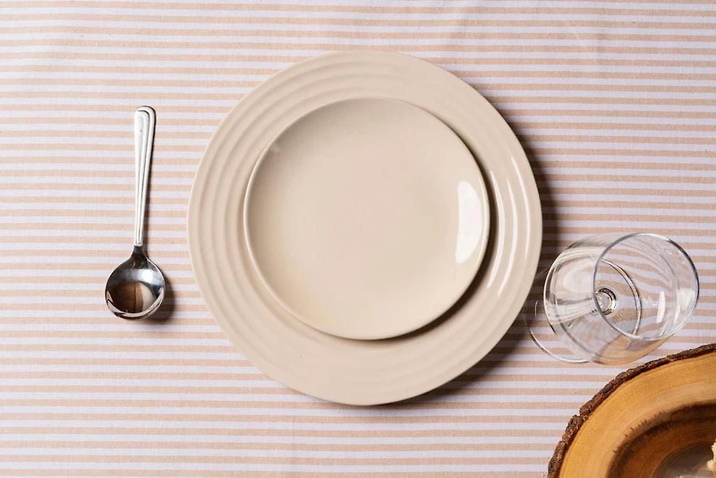 Fabstyles 100% Cotton Bistro Stripe Table Cloth