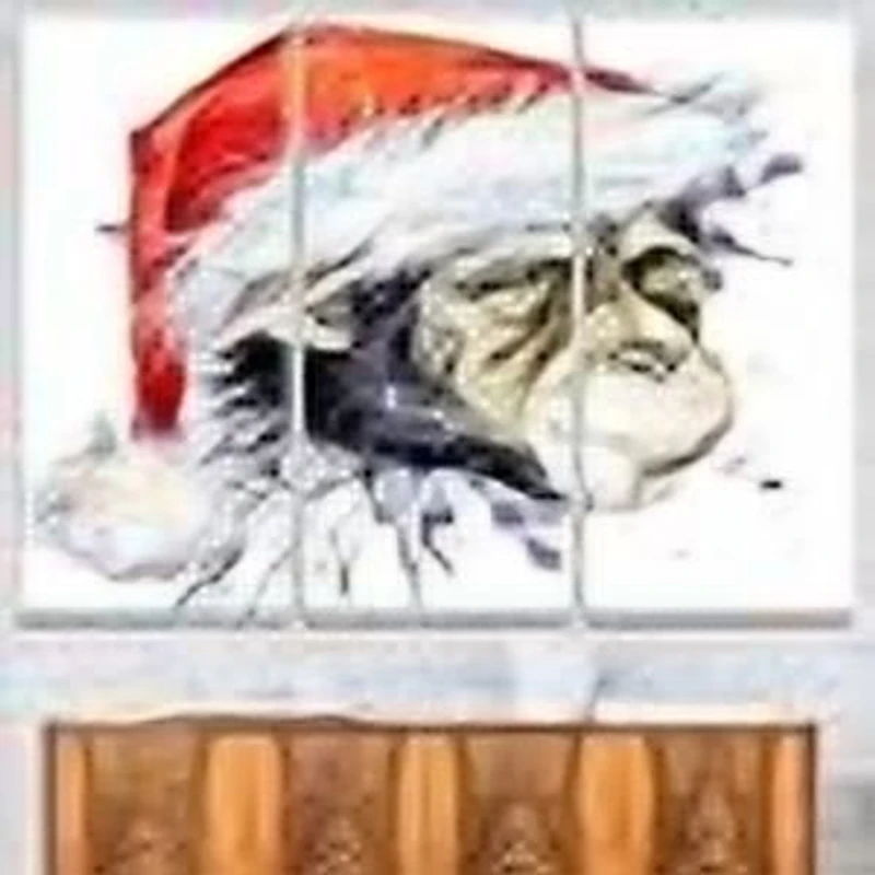 Impression sur toile « singe habillé en père noël » Design Art