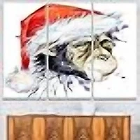 Impression sur toile « singe habillé en père noël » Design Art