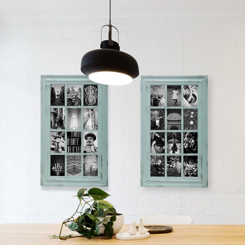 KG Collage Frame, Green, Holds 12 4x6”