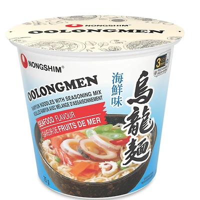 Soupe de nouilles Oolongmen aux fruits de mer en tasse de Nongshim