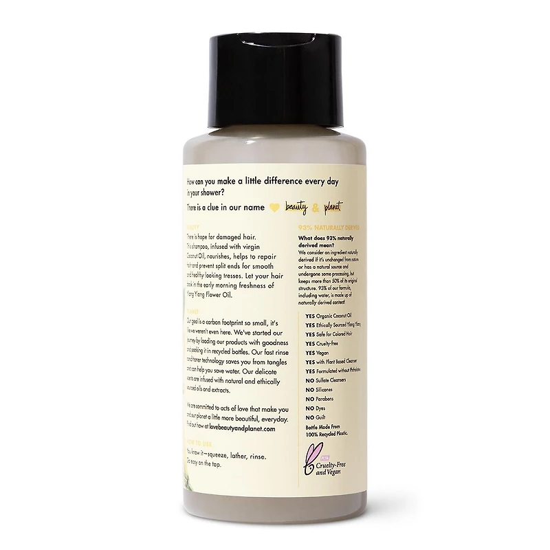 Love Planet Beauty Coconut Water and Ylang Ylang Shampoo