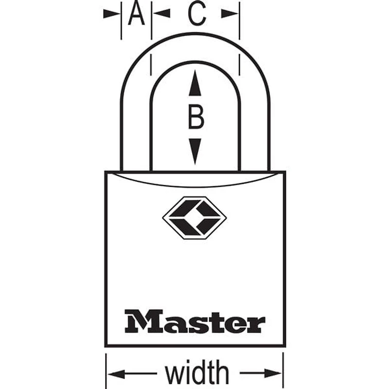 Cadenas en métal pour valise accepté par la TSA Master Lock de 7/8 po