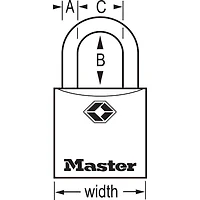 Cadenas en métal pour valise accepté par la TSA Master Lock de 7/8 po