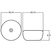 American Imaginations 16.14-in. W Above Counter Gold Bathroom Vessel Sink For Deck Mount Deck Mount Drilling AI-27915