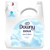Assouplissant textile liquide Downy Pur et doux, hypoallergénique, adoucissant textile liquide doux pour la peau sensible 4,16L