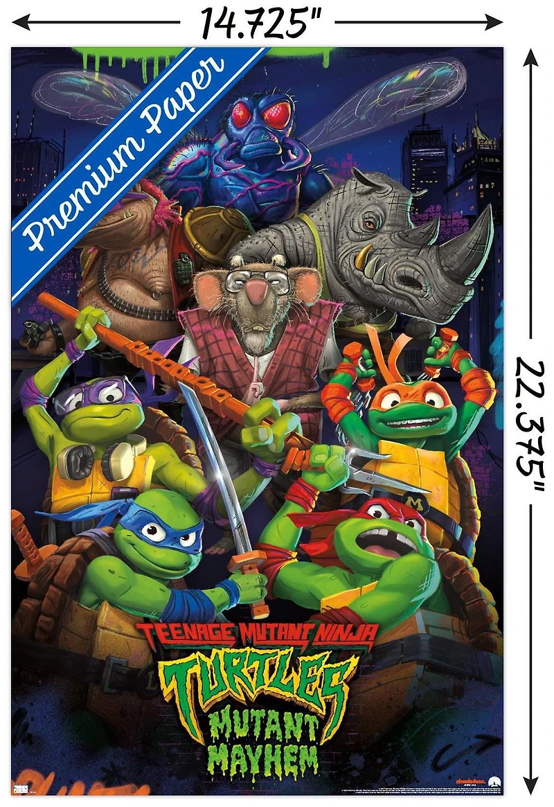 Teenage Mutant Ninja Turtles: Mutant Mayhem - Group Wall Poster
