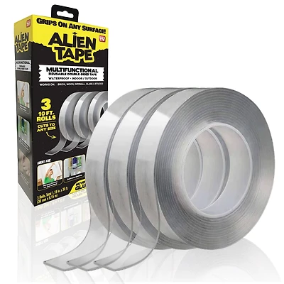 Alien Tape Ruban nano double face, ruban de montage adhésif transparent amovible polyvalent, tel que vu à la télévision Ruban