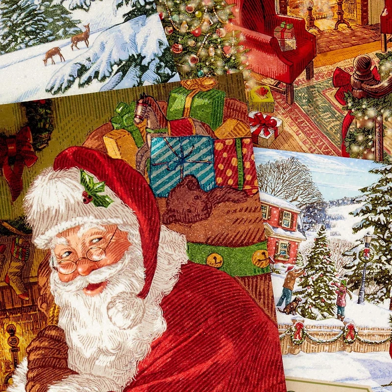 Boîte de cartes de Noël, Connections from Hallmark, motifs de Geoff Greenleaf, paquet de 36 cartes