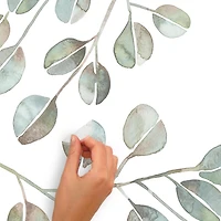 CATCOQ EUCALYPTUS GIANT PEEL & STICK WALL DECALS, EUCALYPTUS WALL DECAL