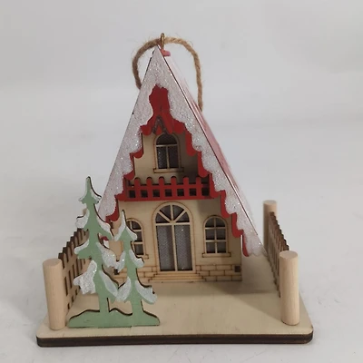 HOLIDAY TIME WINTER CHALET ORNEMENT DE MAISON DEL EN BOIS
