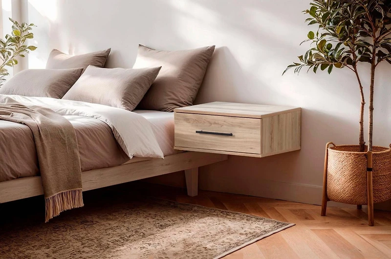 Southshore Primo Set of 2 Floating Nightstands with 1 Drawer