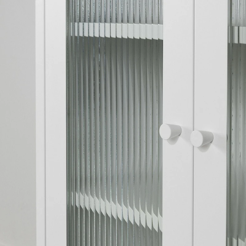 Armoire de rangement à portes vitrées de la collection Eddison South Shore