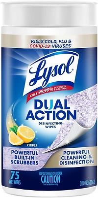 LYSOL® DISINFECTING WIPES - Dual Action, 75 ct