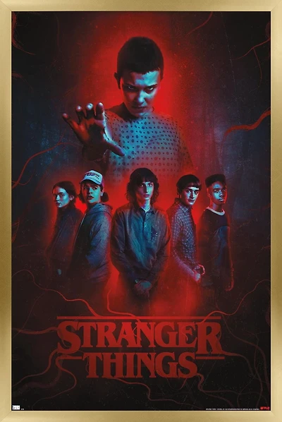 Netflix Stranger Things: Season 4 - Group Wall Poster, 14.725" x 22.375" Framed
