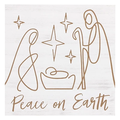 Holiday Time Peace On Earth Hanging Sign