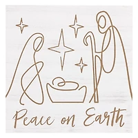 Holiday Time Peace On Earth Hanging Sign