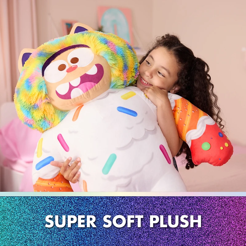 Gabby's Dollhouse: The Movie, Jumbo Cookie Bobby, Peluche géante avec fourrure ultra-douce, jouet pour filles et garçons dès 3 ans