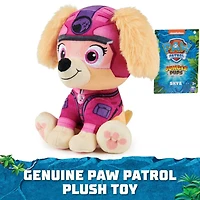 PAW Patrol Jungle Pups, Peluche Tracker de 20,3 cm, animal en peluche pour les garçons et les filles à partir de 3 ans