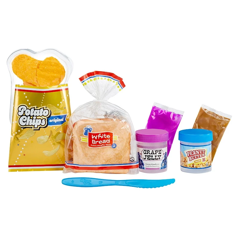 Nécessaire de gelée pour confection de beurre de cacahuètes/d’arachides et confiture avec croustilles Slime Life - ingrédients à déballer pour créer, âge 8 ans et +