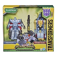 Transformers Bumblebee Cyberverse Adventures Dinobots Unite, pack de 2 figurines Dino Combiners Slugtron, à partir de 6 ans, 11 cm