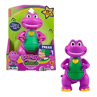 Figurine jouet Barney Mains en cur Le Monde de Barney de Fisher-Price avec musique et lumières pour enfants Âges 2Y+