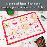 Tapis de cuisson flexible Holiday Time, Rouge et blanc