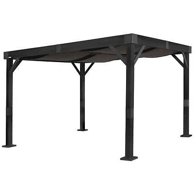 Sojag Fontana 10 x 12 x 8 ft Black Aluminum Frame Pergola