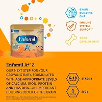 Préparation pour bebe A+2 , en poudre, contenant, 550g 550g