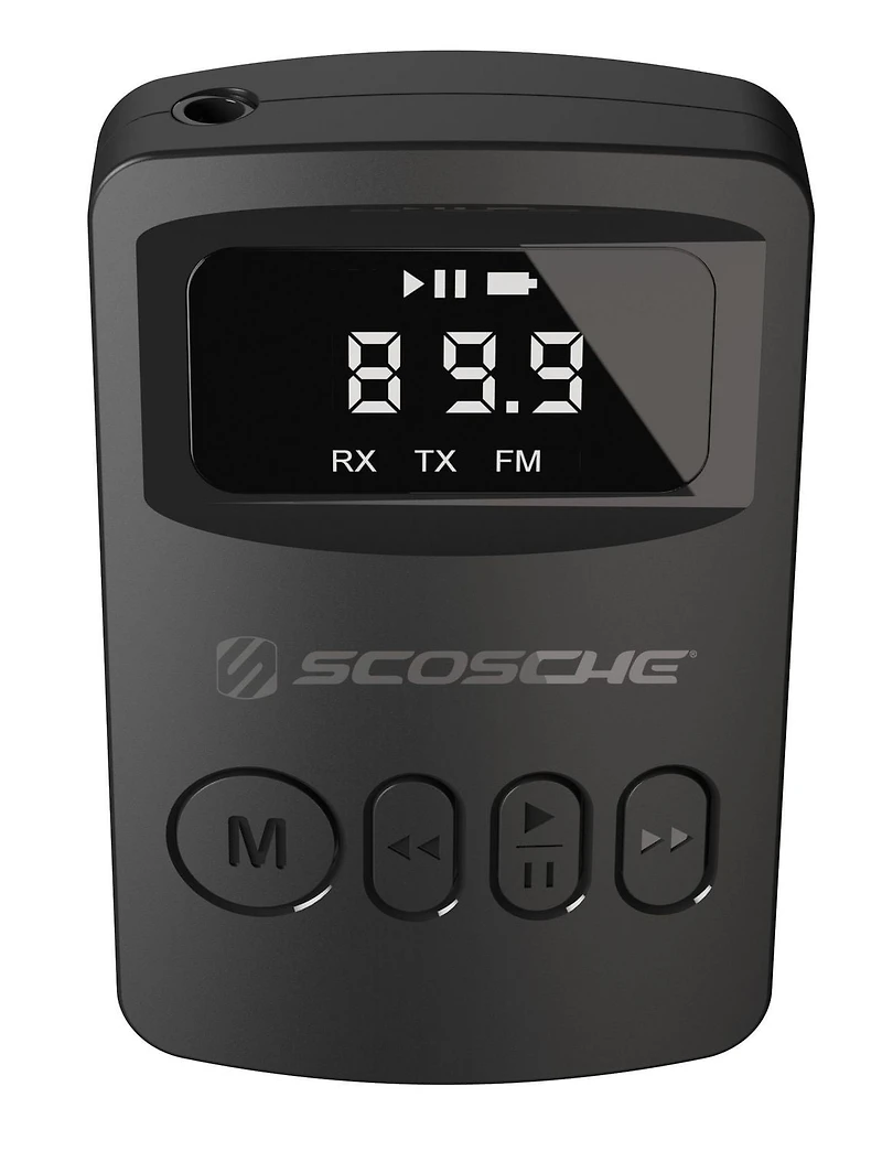Scosche BTTRFM-RP FM BluetoothTransmitter & Wireless Audio Receiver w/ USB-C to USB-C Charging Cable, BT Trans/Rcvr & FM Trans
