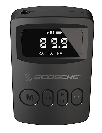 Scosche BTTRFM-RP FM BluetoothTransmitter & Wireless Audio Receiver w/ USB-C to USB-C Charging Cable, BT Trans/Rcvr & FM Trans
