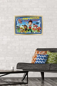 Nickelodeon Paw Patrol - Crew Wall Poster, 14.725" x 22.375" Framed