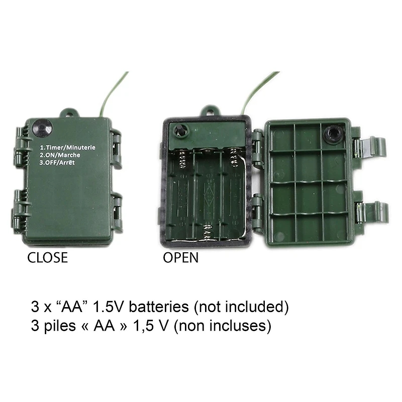 Holiday Time 2' Pre-lit Cashmere Small Tree, Green, 52 branch tips; LED lights