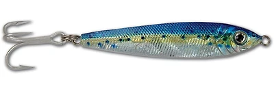 Jigfish Lure, 3 1/2", 2 oz, 1/0 Treble Hook, Blue/Yellow/Silver, These lures can be cast or vertically jigged