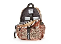 Ensemble économique de sac à dos de 17 po à plusieurs compartiments à paillettes dorées pour filles de marque Justice ™ Comprend un sac à lunch isolé et un étui à crayons