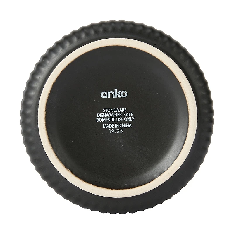 Anko Small Black Ribbed Canister, Small Canister