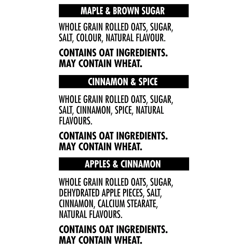 Quaker Gruau instantané Assortiment de 3 saveurs